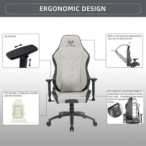 VICTORAGE Echo VE Series Fabric Office Chair Home Seat(Grey Fabric)