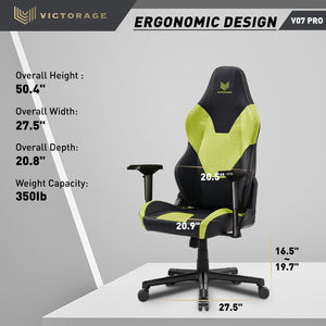 VICTORAGE  PU Leather Home Seat Gaming Chair 4D armrest(Green)