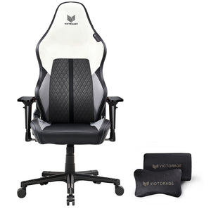 VICTORAGE  PU Leather Home Seat Gaming Chair 4D armrest(White)
