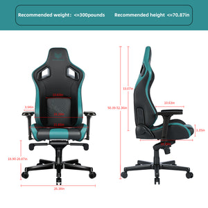 VICTORAGE Delta Series PU Leather Softer Office Chair Home Seat(emerald)
