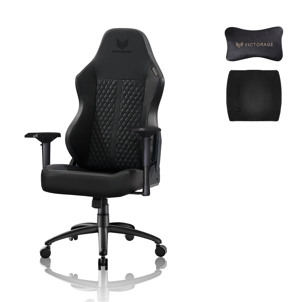 VICTORAGE Echo VE Series PU Leather Office Chair Home Seat(Black Diamo